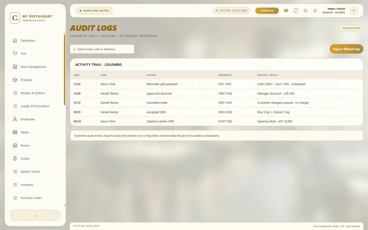 Audit logs - Light mode — Audit logs in light mode