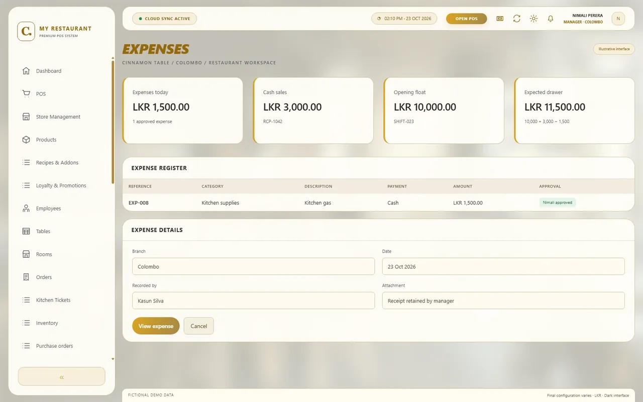 Expenses - Light mode — Expenses in light mode