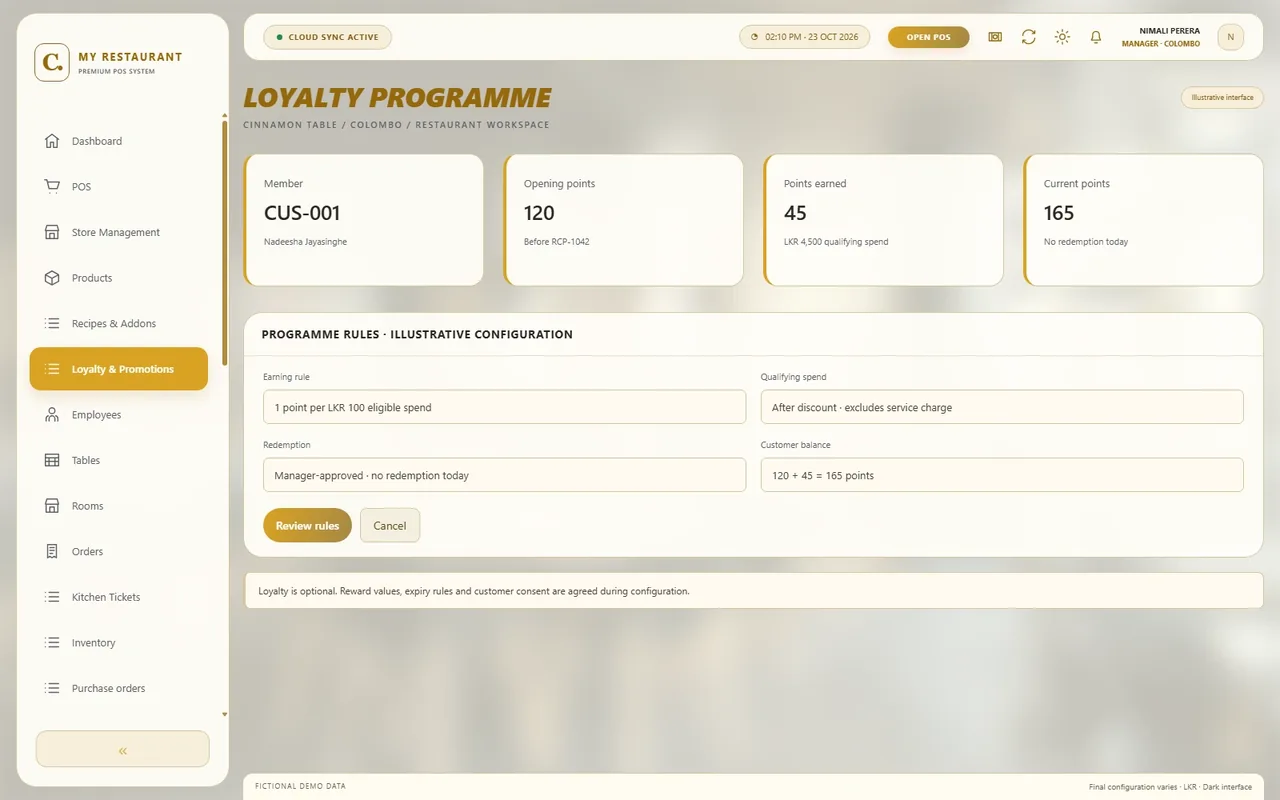 Loyalty programme - Light mode — Loyalty programme in light mode