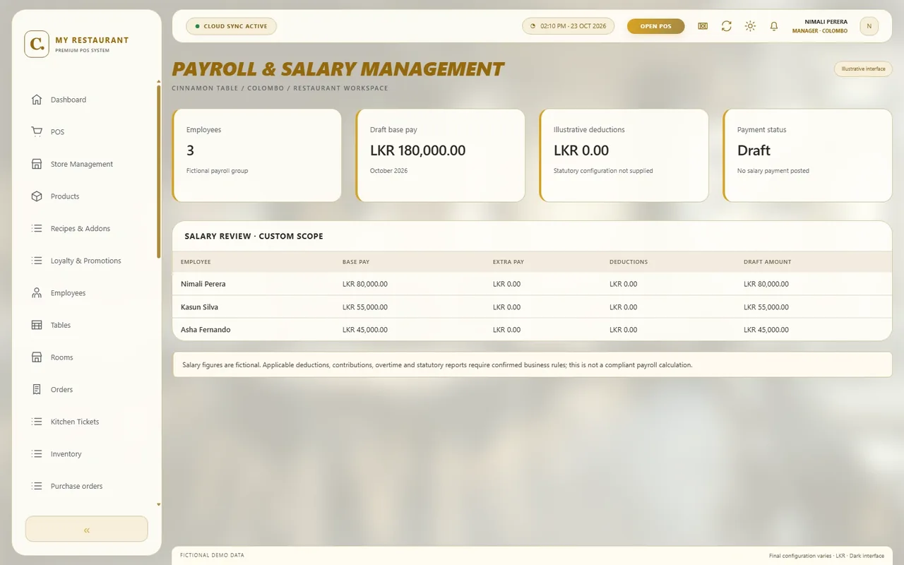 Payroll & salary management - Light mode — Payroll & salary management in light mode