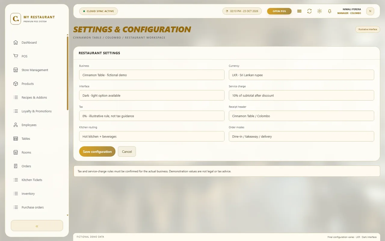 Settings & configuration - Light mode — Settings & configuration in light mode